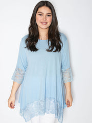 Blonde bluse trekvart ærme by Bussola