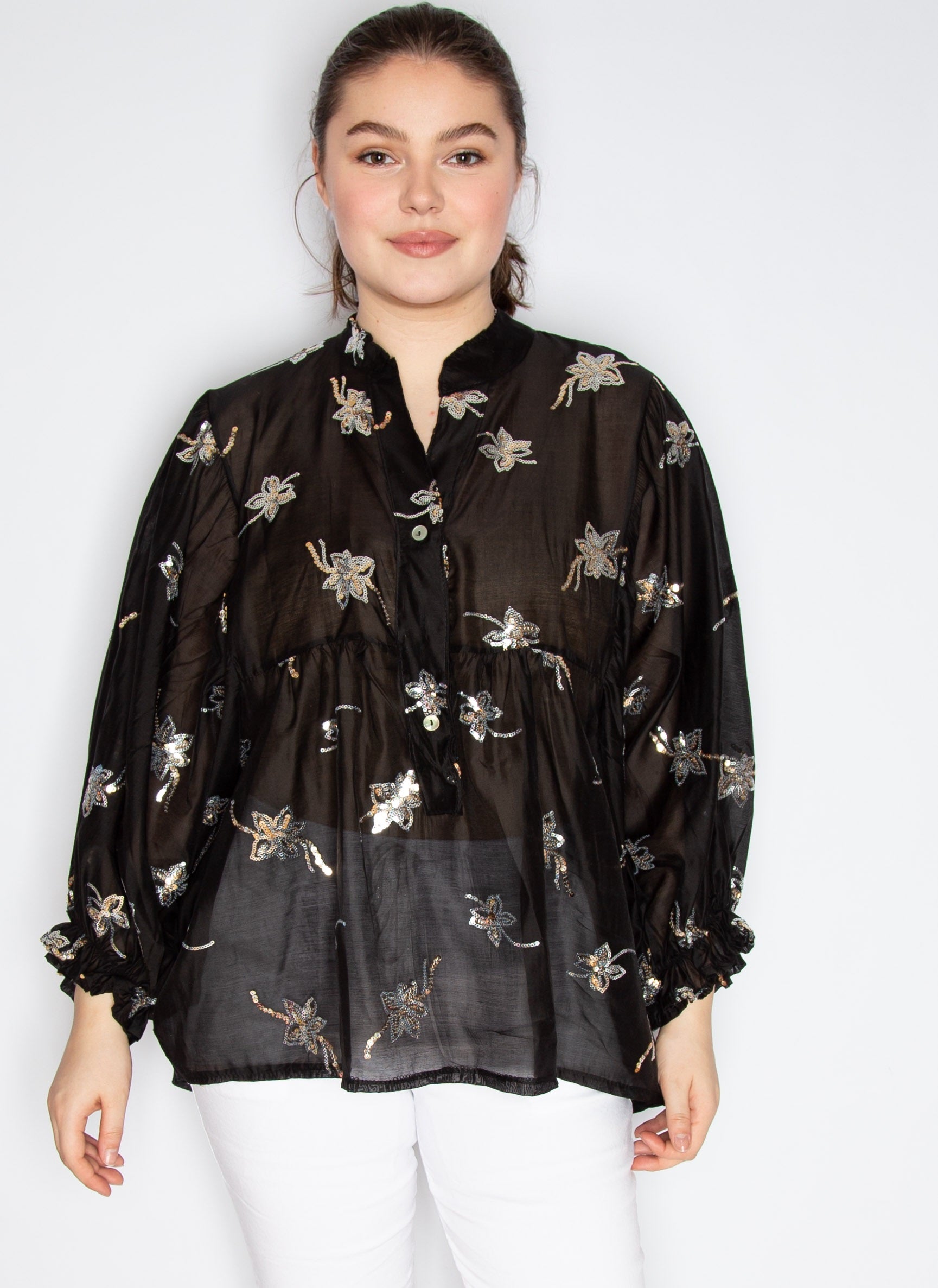 Skjorte med pailletter by Sierra
