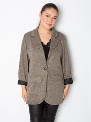 Tweed blazer jakke med bling by Max