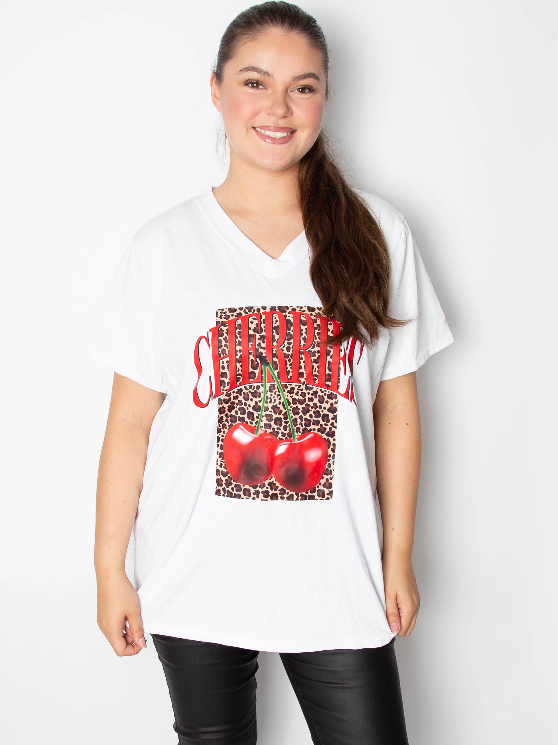 T-shirt med leo og kirsebær by Xd
