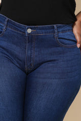 Jeans med straightleg darkwash plus size by Krone 1