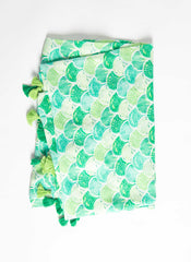 Mønstret tørklæde med frynser - ITFEB25 by Katier