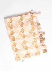 Mønstret tørklæde med frynser - ITFEB25 by Katier