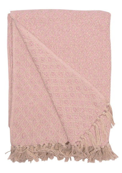 Plaid Harlekin Lyserød/Naturlig 130x180 cm by Eja