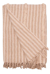 Plaid Stribet Tuftet/Natur 130x180 cm by Eja