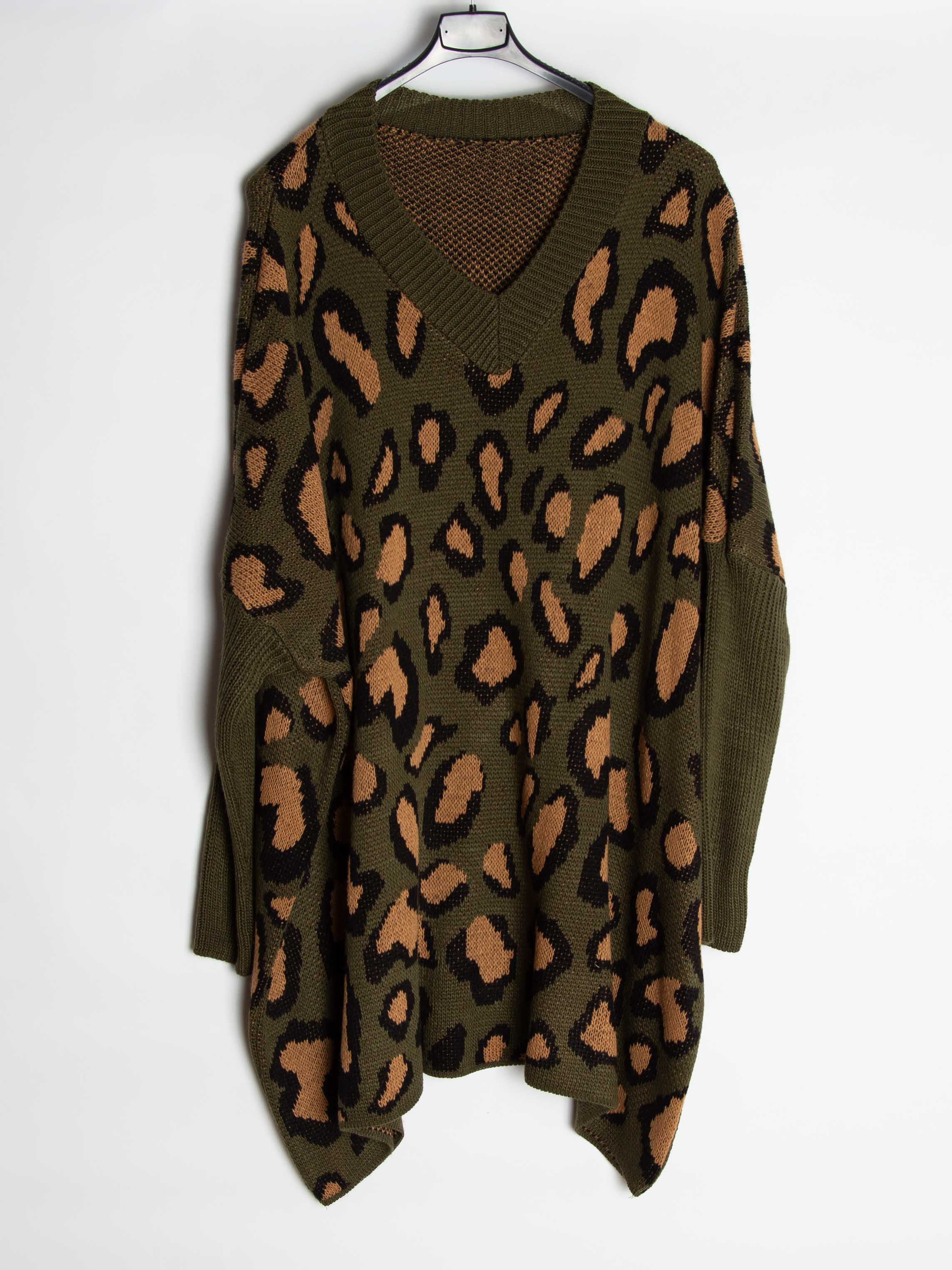 Leopard oversize striktrøje - Ingen returret - ITNOV24 by Krone 1