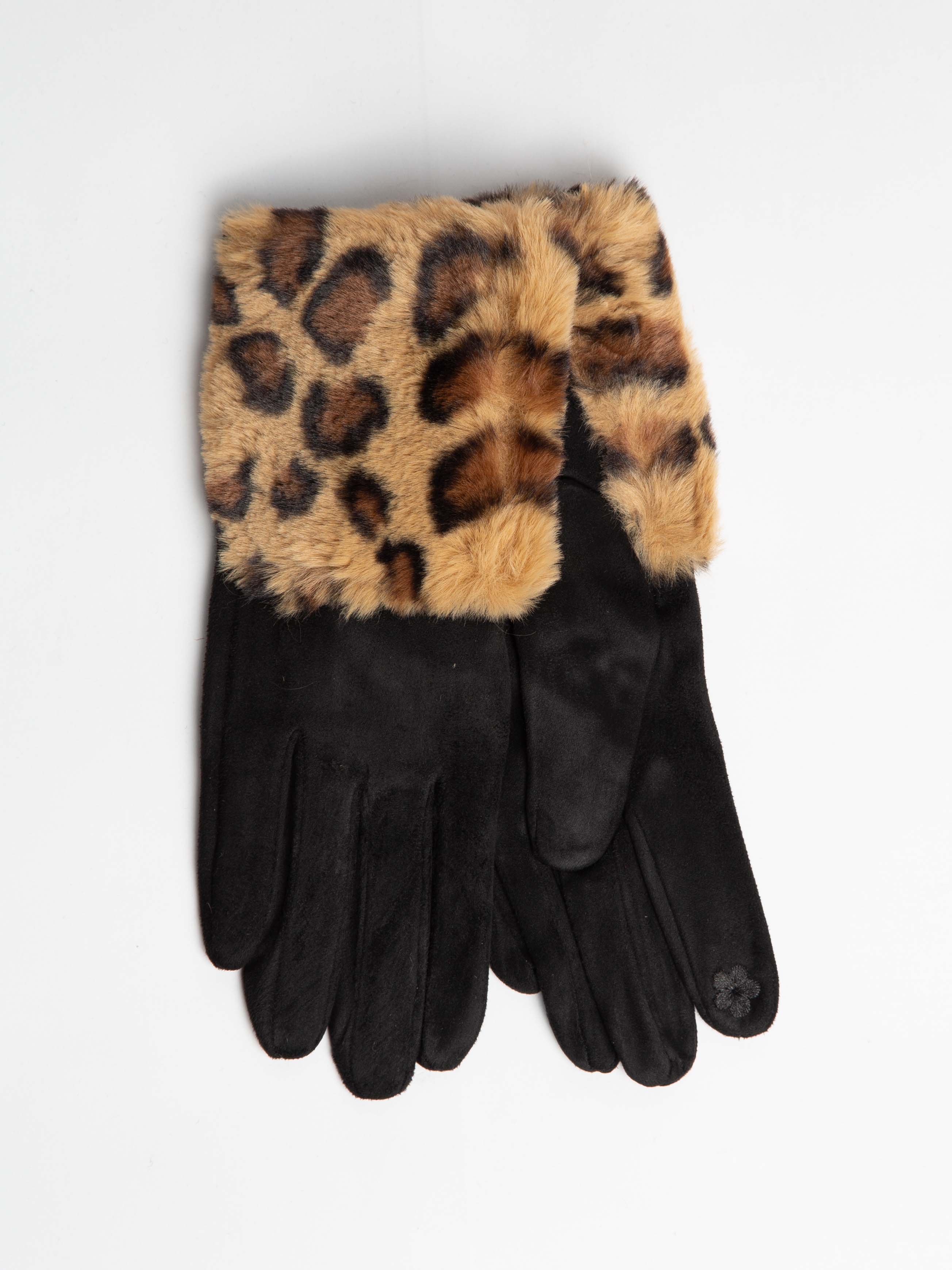 Handsker med leo imiteret pels - ITSEP24 by Krone 1