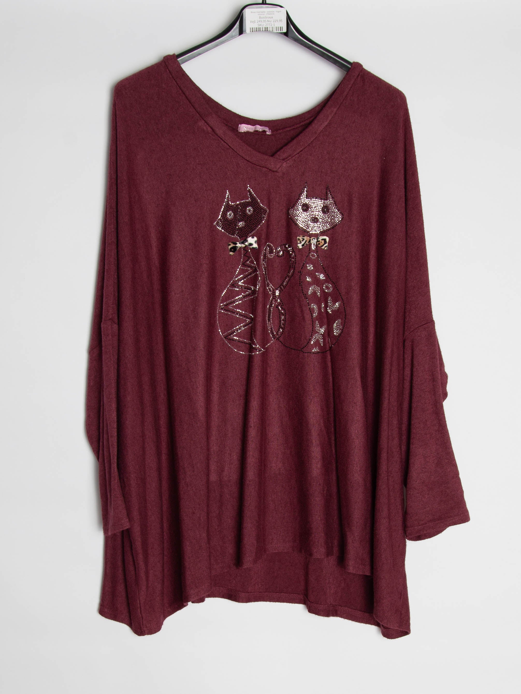 Bluse med katte - oversize - Ingen returret - ITNOV24 by Krone 1