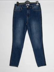 Jeans med vævet bånd i siden - Ingen returret