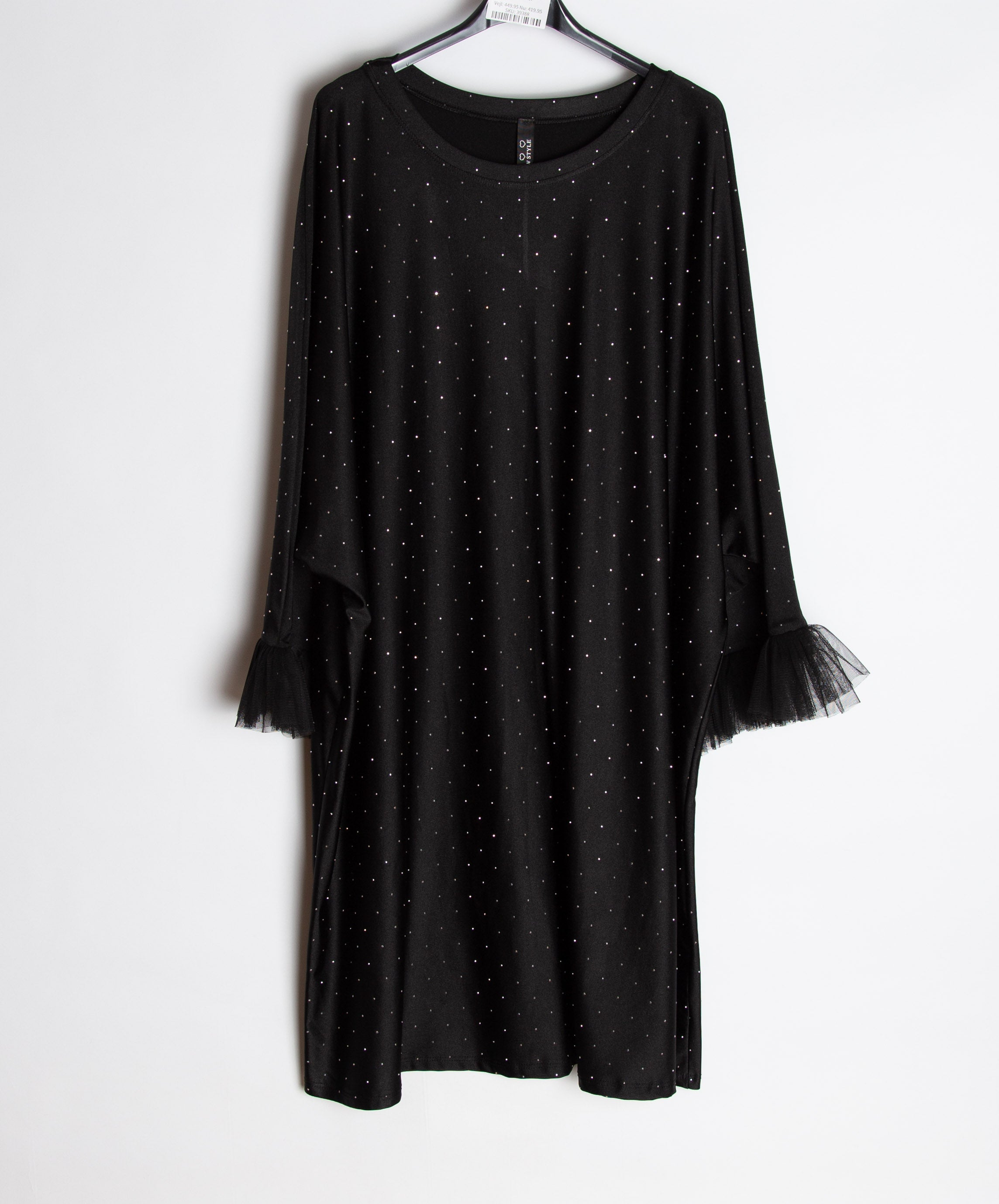 Kjole med bling og tylærmer by Krone 1