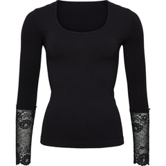 Mary Blouse w.lace LS by Tim og Simonsen