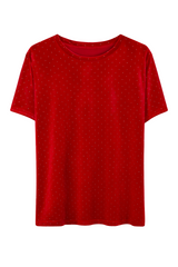 Velour t-shirt med bling - Brystmål 130cm - Ingen returret - ITNOV24 by Krone 1