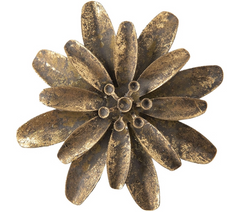 Opbevaringskrukke med guldfarvet blomsterlåg Ø5x17 cm Elegant glasdesign by C&E