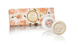 Fiorentino Gaveæske med 3 sæber Rose 3x100g by Michel Design Works