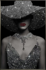 Indrammet vægmaleri – Lady Diamonds 80x120 cm by L.C Wholesaler