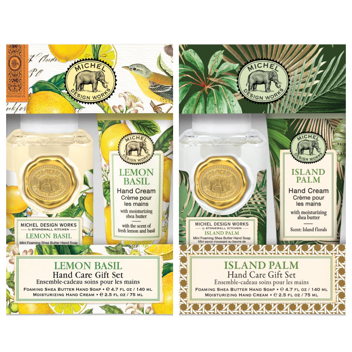 Michel Design Works Gavesæt Lemon Island Palm skumsæbe og håndcreme by Michel Design Works