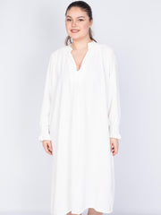 Lang skjortekjole med smock by Xd