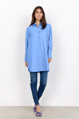 Soyaconcept lang skjorte Blå by Krone 1