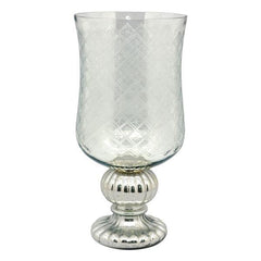 Hurricane lysestage med udskæringer Glas 25x25x51 cm by Exner