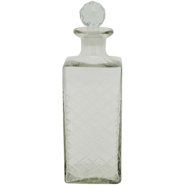 Glaskaraffel diamantmønster, Glas, 8,5x8,5x26 cm by Exner