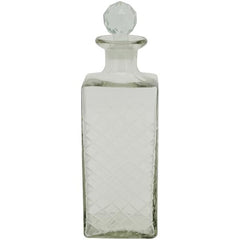 Glaskaraffel diamantmønster, Glas, 8,5x8,5x26 cm by Exner