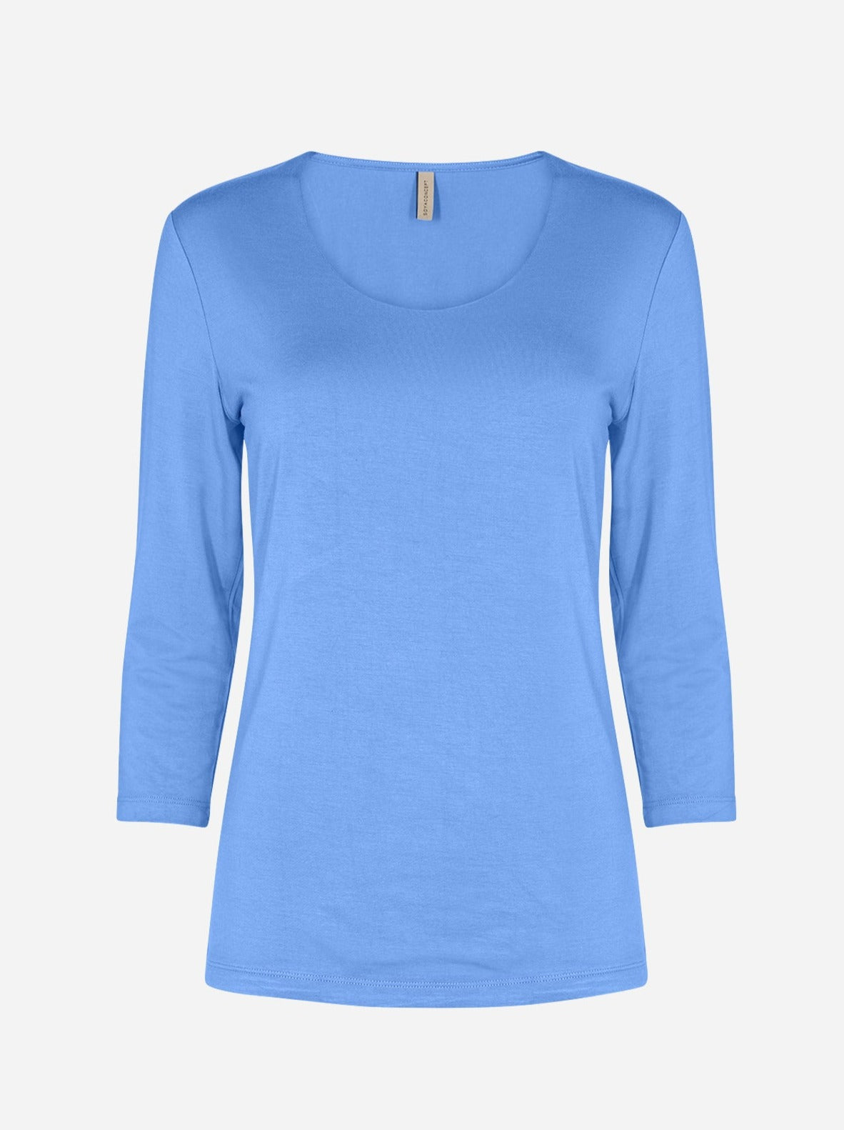 Soyaconcept Marica basis bluse med rund hals blå by Krone 1