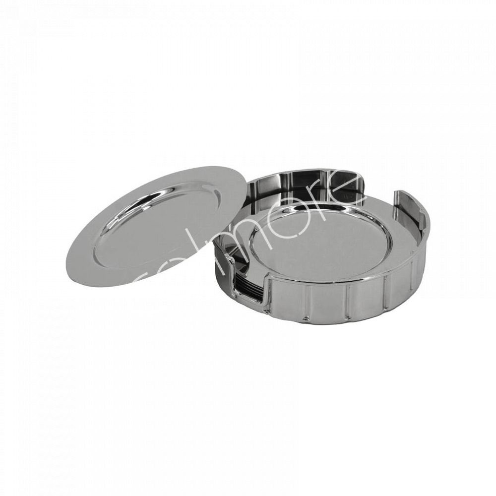 Coasters – Sæt med 6 stk. – Sølv – 14x14x3 cm by CM