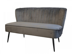 Marat Sofa velour 79x127x65 cm kulgrå by Chic Antique