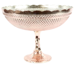 Skål på Fod – Pink/Sølv, 38 x 38 x 29 cm by Hoff