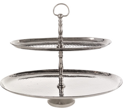 2-etagers opsats i sølv 29x44x36 cm by Hoff