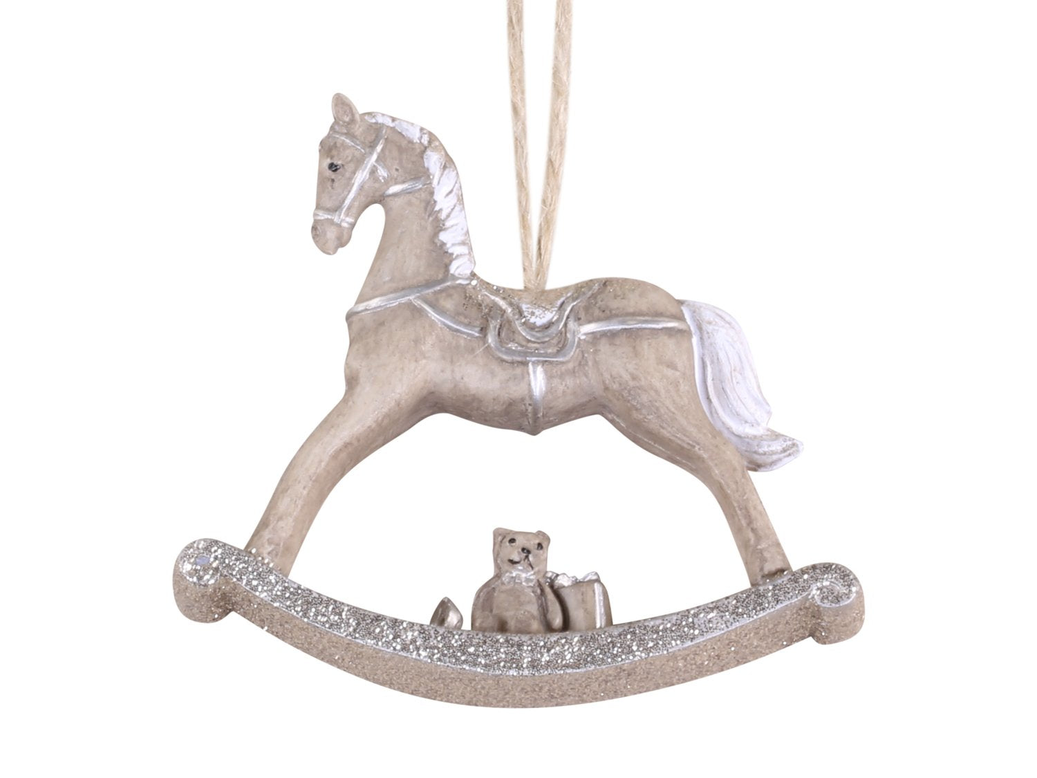 Gyngehest til ophæng 7x8x2 cm Nostalgisk julepynt by Chic Antique