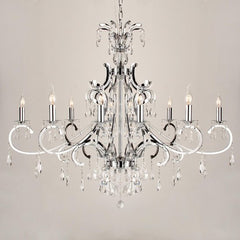 Lysekrone "Luzia" 10 arme glans chrome by Collectione