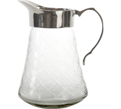 Glas kande med sølv håndtag – Ø12x18 cm, 800 ml by Hoff