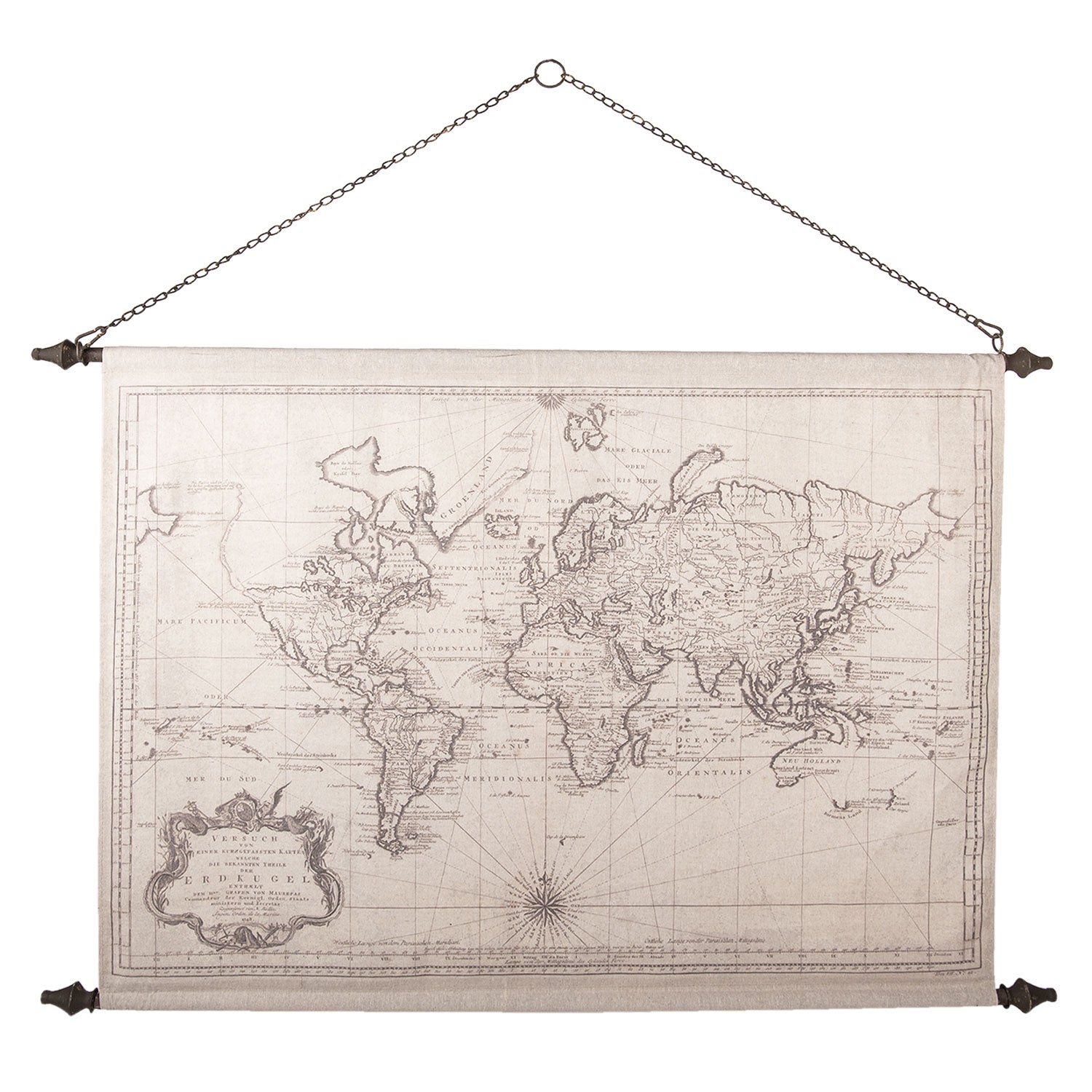 Verden vægkort 130x87x4 cm by C&E