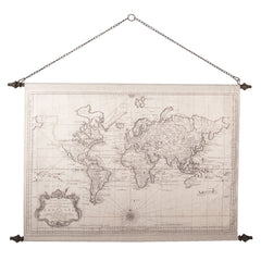 Verden vægkort 130x87x4 cm by C&E