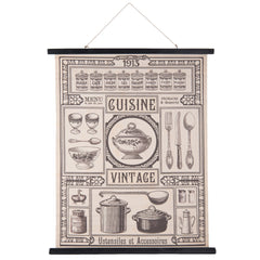 Vægdekoration vintage køkken 80x2x100 cm by C&E