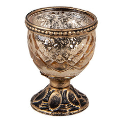 Guld fyrfadsstage 6x8 cm elegant vintage look by C&E