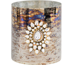 Hurricane lysestage med juvel 10,5 x 11,5 cm by Hoff