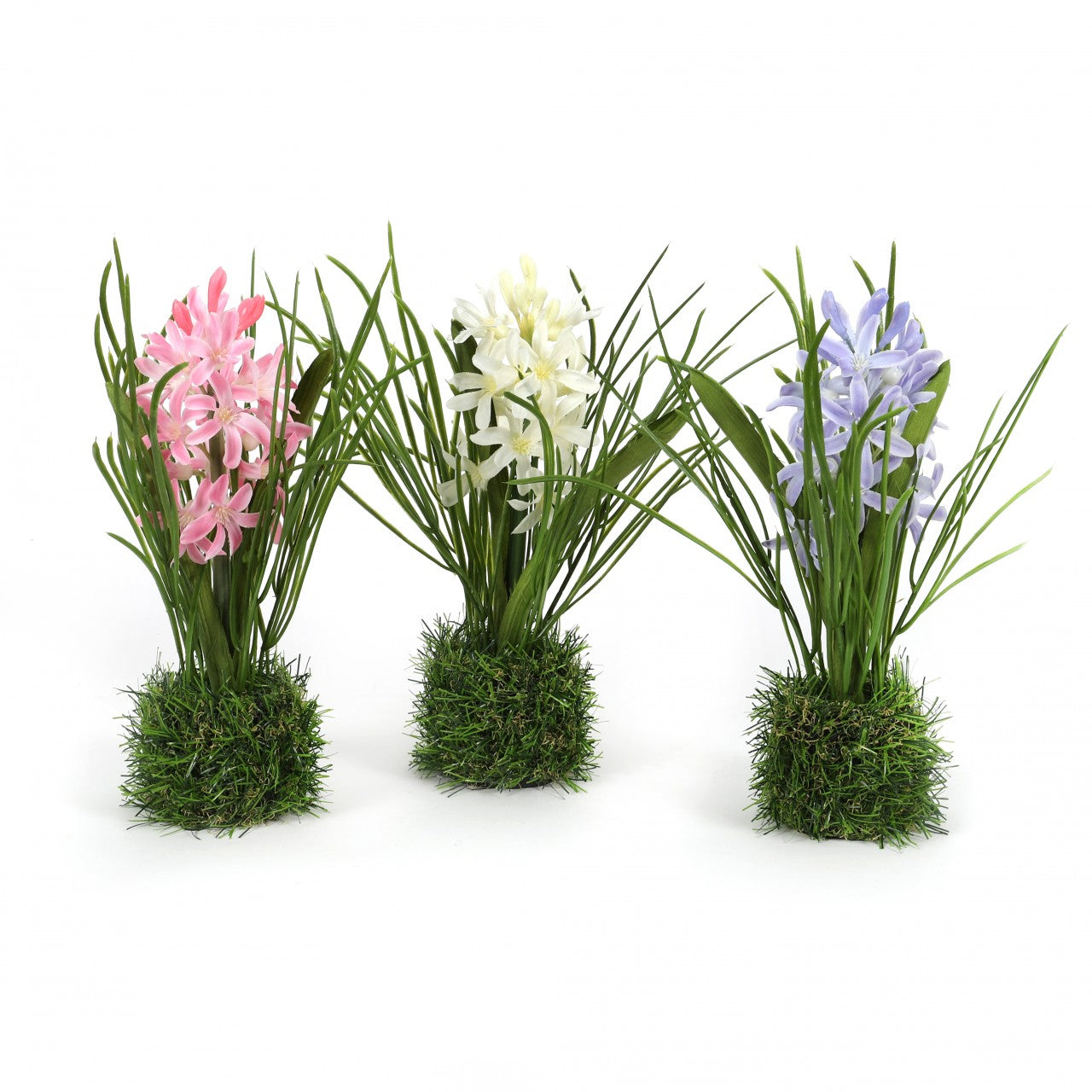 Kunstig hyacint i græskugle 25,5 cm, creme by SL