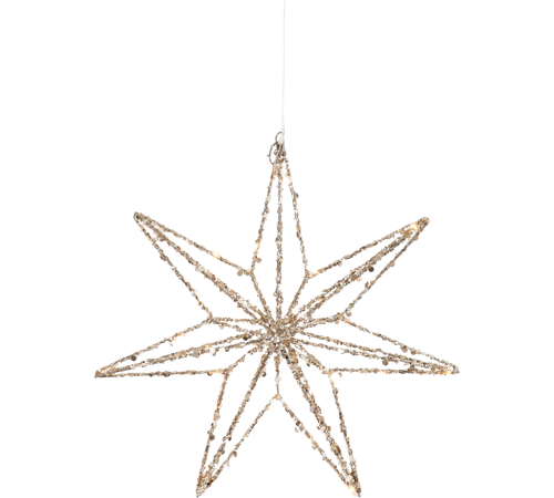 LED-stjerne med glimmer 40x40x8 cm by Hoff