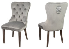 Krone 1 - Spisebordsstole med løvehoved grå træ ben by Krone 1