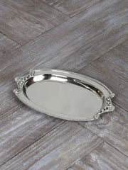 Fad med dekorativ kant – Sølvfarvet by C&E