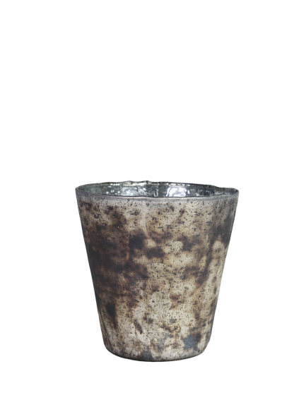 Glaspotte Generøs sølv 15x15 cm by T&T