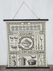Vægdekoration vintage køkken 80x2x100 cm by C&E