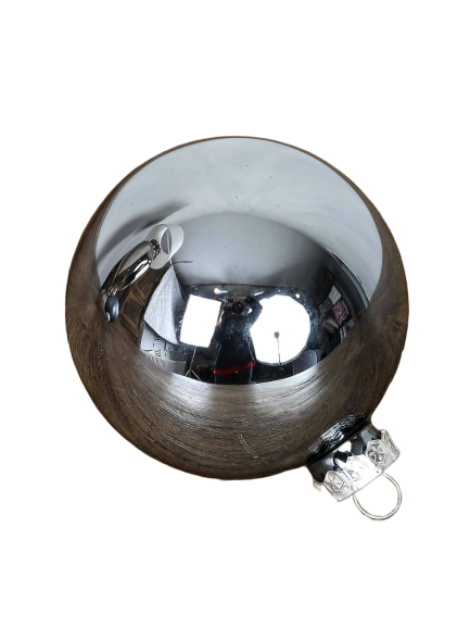 Glas Kugel steinblau glans 80mm by T&T