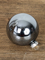 Glas Kugel steinblau glans 80mm by T&T