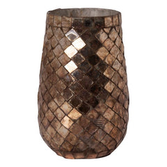 Vase i mosaik, kobberoxideret 9x9x12 cm by EJA