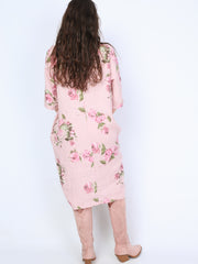 Krone 1 hørkjole m. blomsterprint by Krone 1