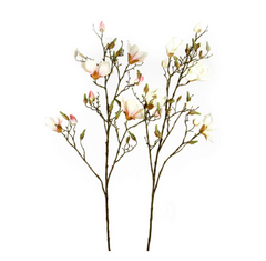 Magnolien 109 cm – Hvid kunstig gren med blomster by SL
