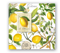 Frokostservietter Lemon Basil Citronmotiv 16,5 x 16,5 cm by Ally Design